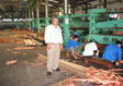 Our Red Oak Veneer Logs Being Sliced